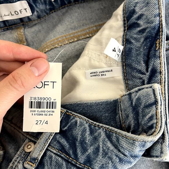 NWT Loft The Curvy Straight Crop Jeans - Picture 7 of 8